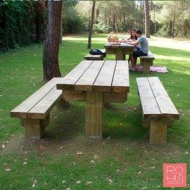 Taula de pícnic en fusta Bilbao